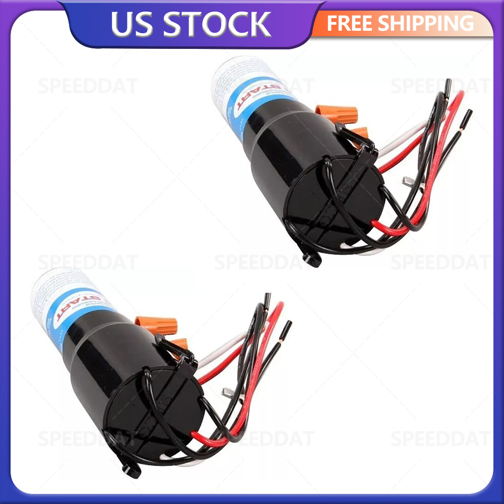 For Refrigerator 1/2HP 115VAC 2Pcs 3 in 1 Relay Hard Start Capacitor Kits RCO210