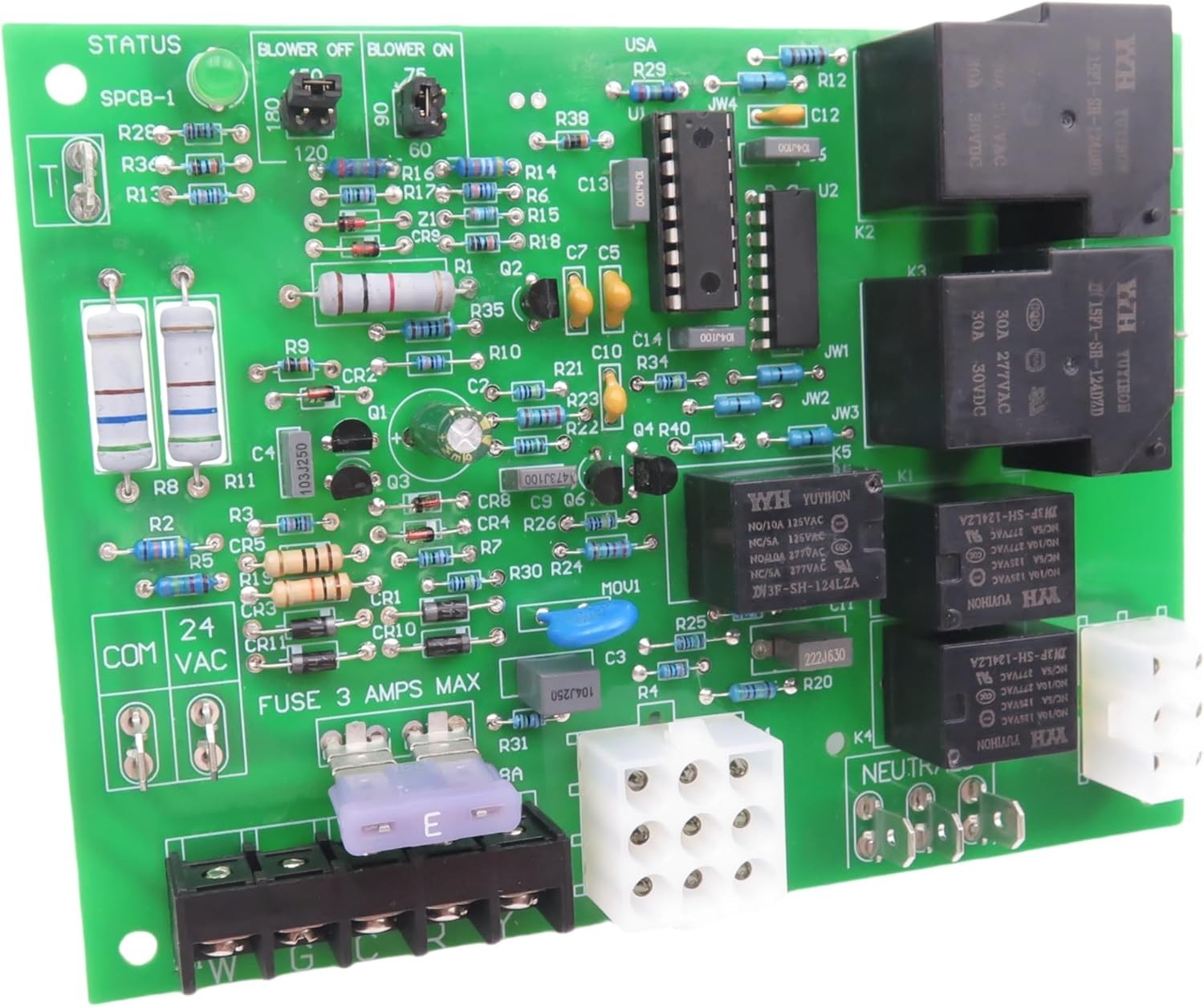 Compact Furnace Control Circuit Board for Easy Install – 6 X 4.3 X 1 Inches