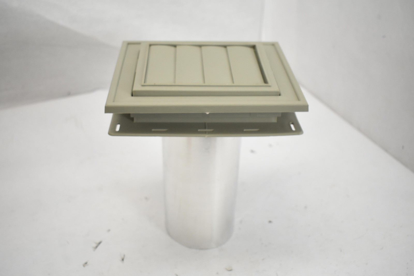 Square Exhaust Vent Beige Aluminum Plastic Louvered Wall Ceiling M00030802200
