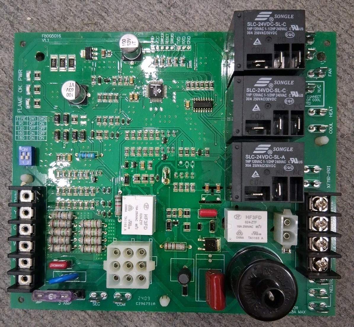 ICM292 Gas Furnace Control Board Rheem Ruud 62-24140-04 / 62-24140-02 / 62-24140