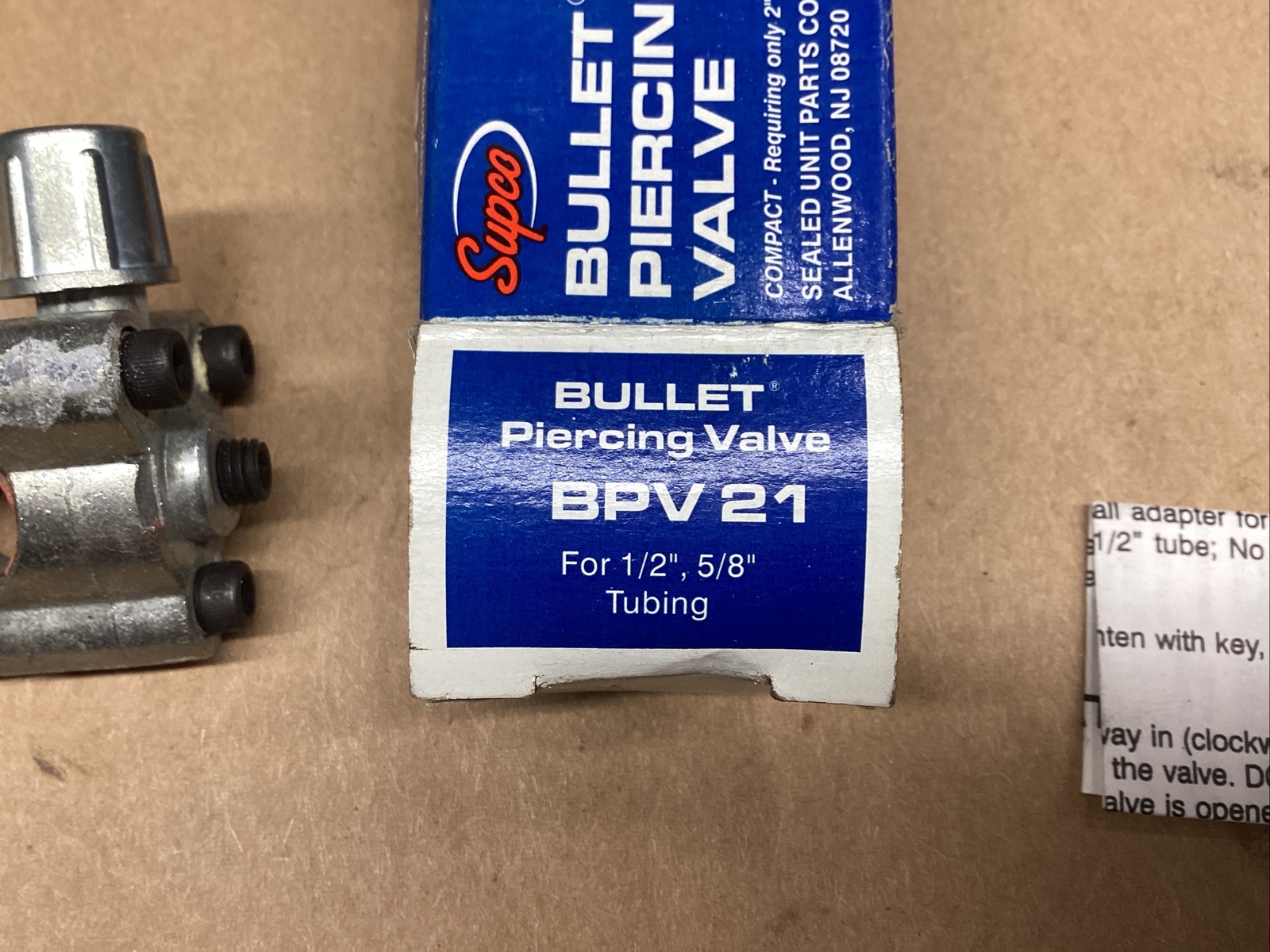 BPV21 SUPCO Bullet Piercing Valve for 1/2″, 5/8″ Tubing BPV 21 #832I132