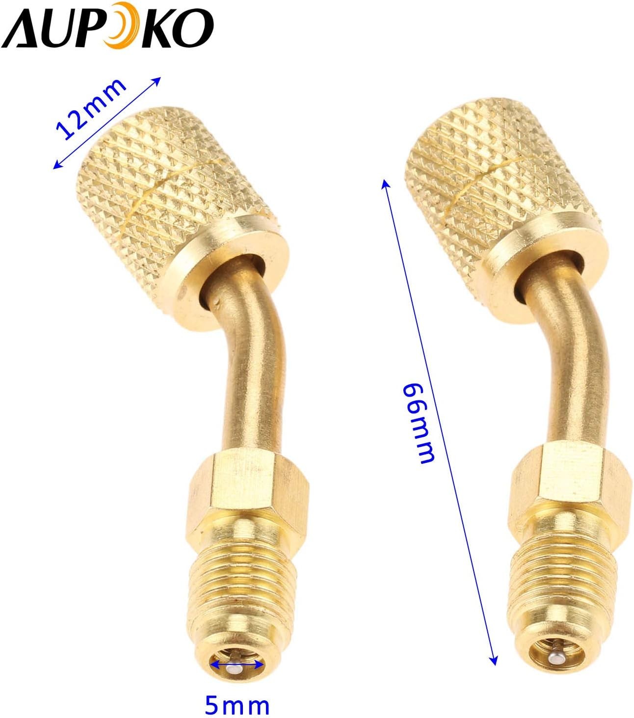 R410A Adapter 5/16″ SAE Female Quick Couplers to 1/4″ Male Flare, 2 PC…