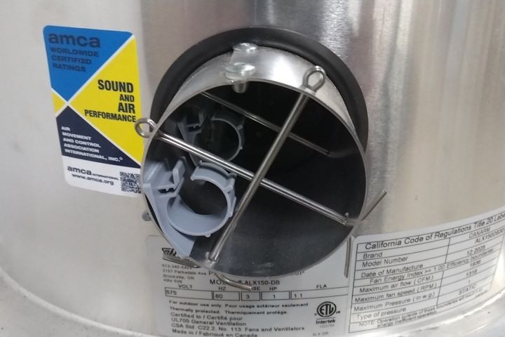 Canarm ALX150DB30100P 13-1/2 In Wheel Dia Centrifugal Downblast Roof Exhaust Fan
