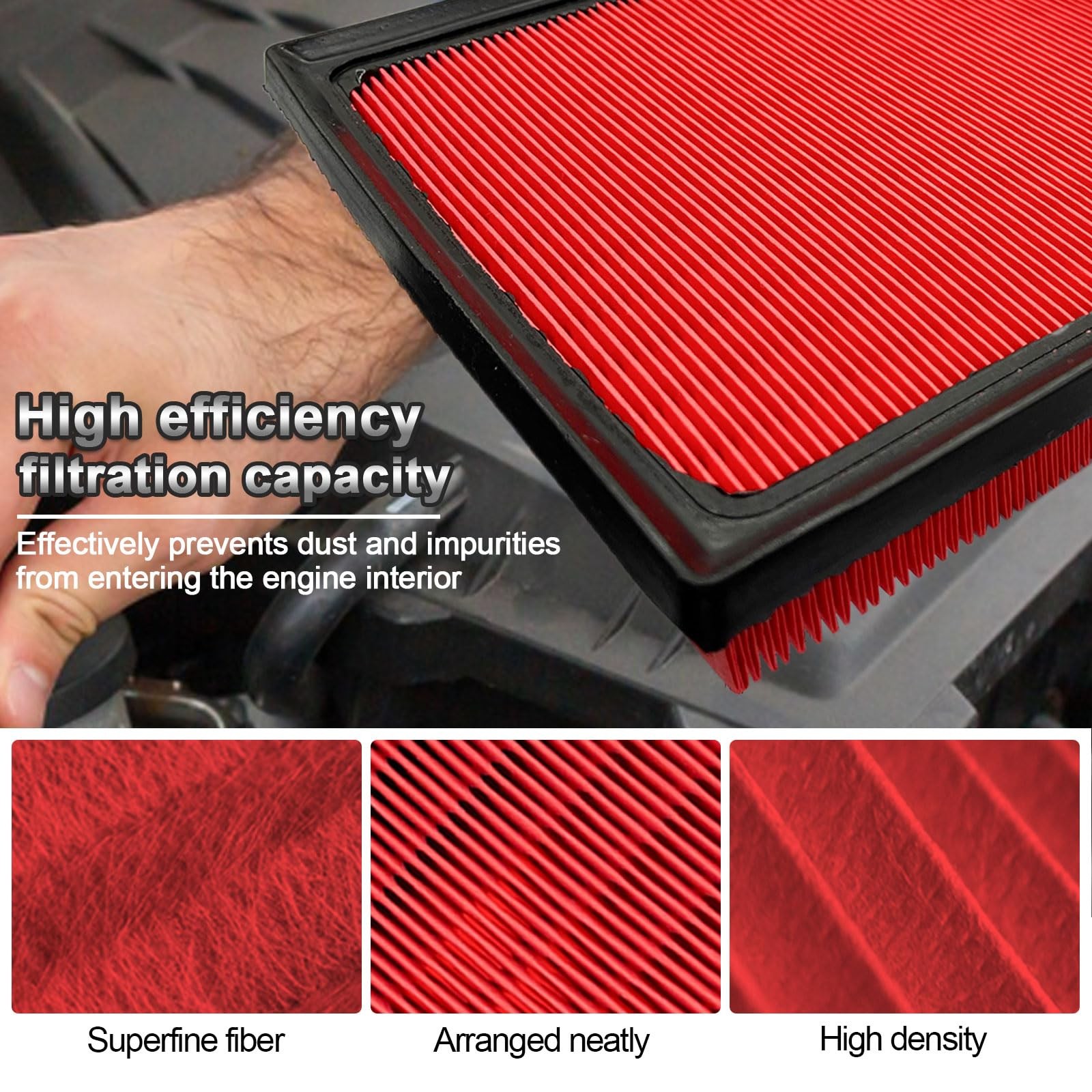 Hmeng Comb Engine Cabin Air Filter For Ford F150 2025 2024 2023 2022 2021 2020