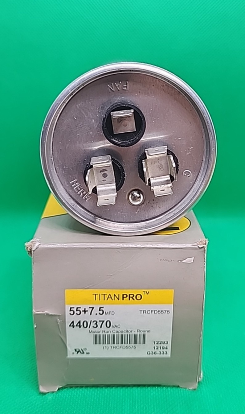 TITAN PRO TRCFD5575 440/370VAC MOTOR RUN CAPACITOR [[2W2-3]