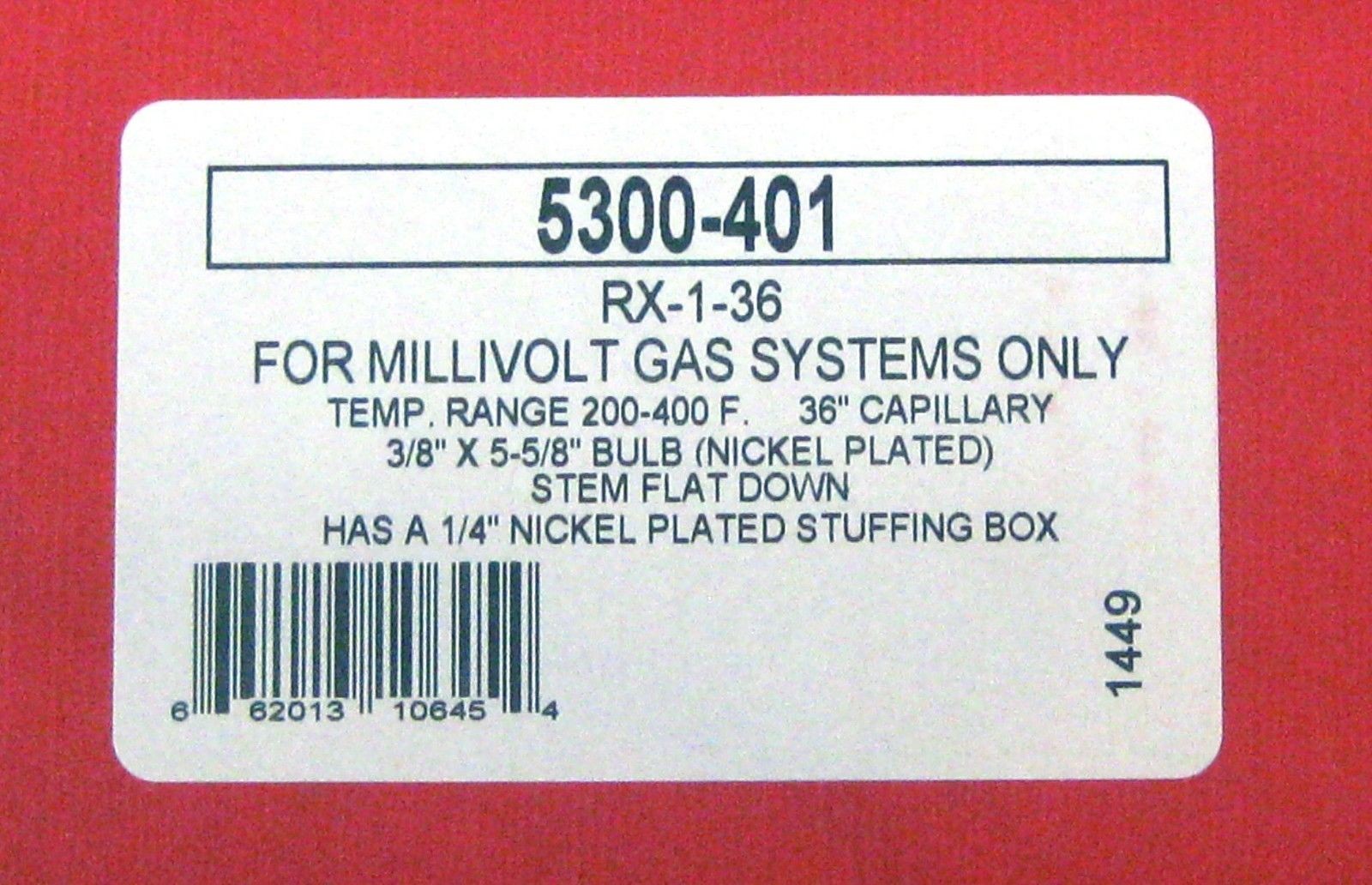 5300-401 Robertshaw Electric / Gas Oven Thermostat RX-1-36 319 3113 11113 461272