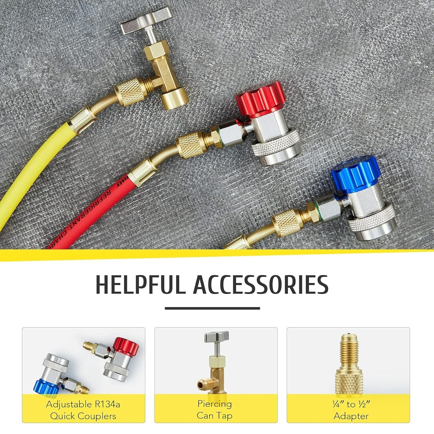 Juego De Manometros Profesionales Para Diagnostico Aire Acondicionado 3 Way NEW.