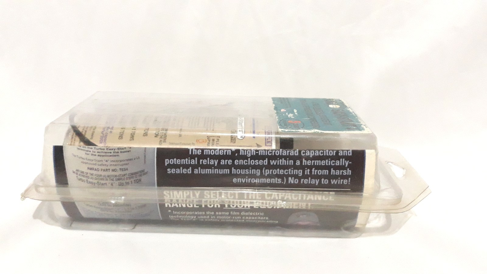 Amrad Turbo Easy-Start “4” Universal Start Capacitor TES4 2 Wire NIB 1-5 Ton