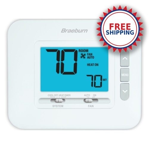 Non-Programmable Thermostat 2 Heat 1 Cool – Heat Pump Manual Value FREE SHIPPING