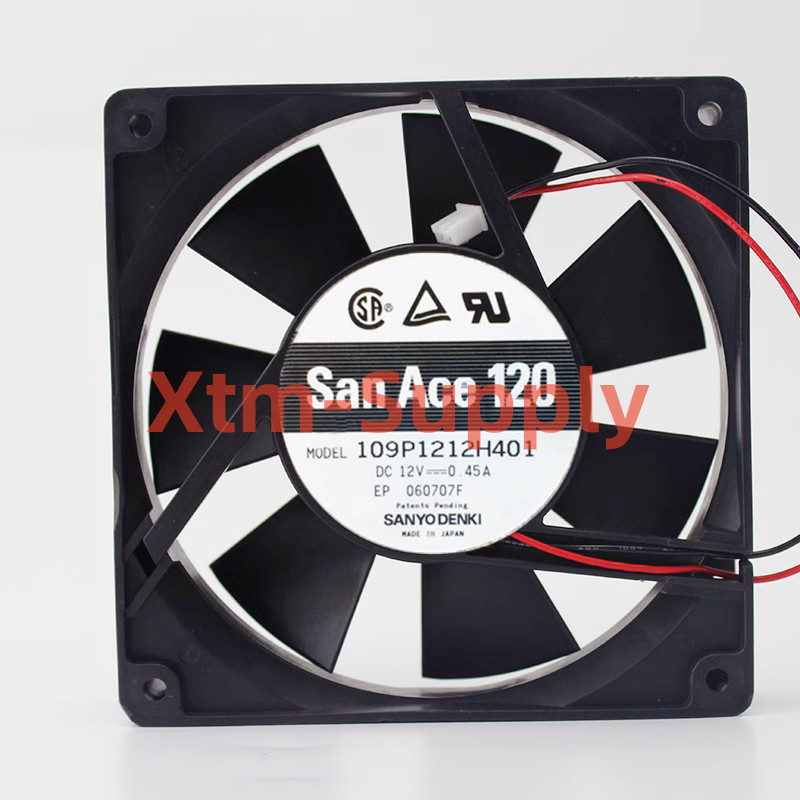 1pc brand new SANYO 109P1212H401 DC12V 0.45A 12025 120mm 2-wire axial fan 2pin