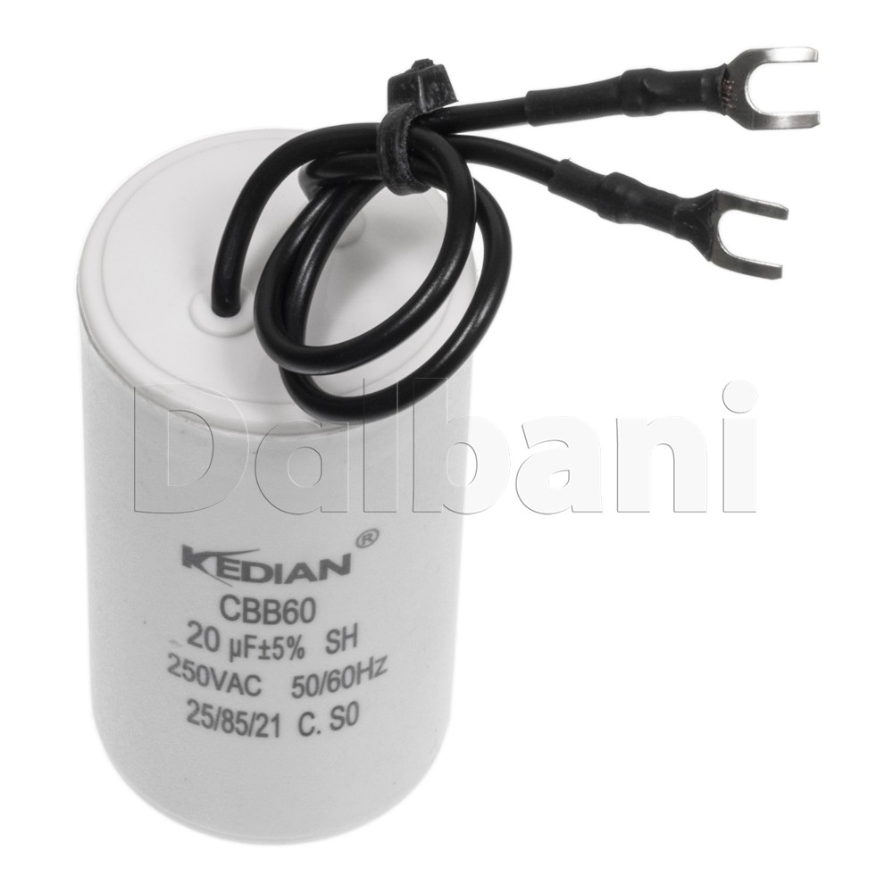 20UF 250VAC Wire Motor Run Capacitor CBB60 HVAC 30x60mm 25/85/21 20MFD 250V