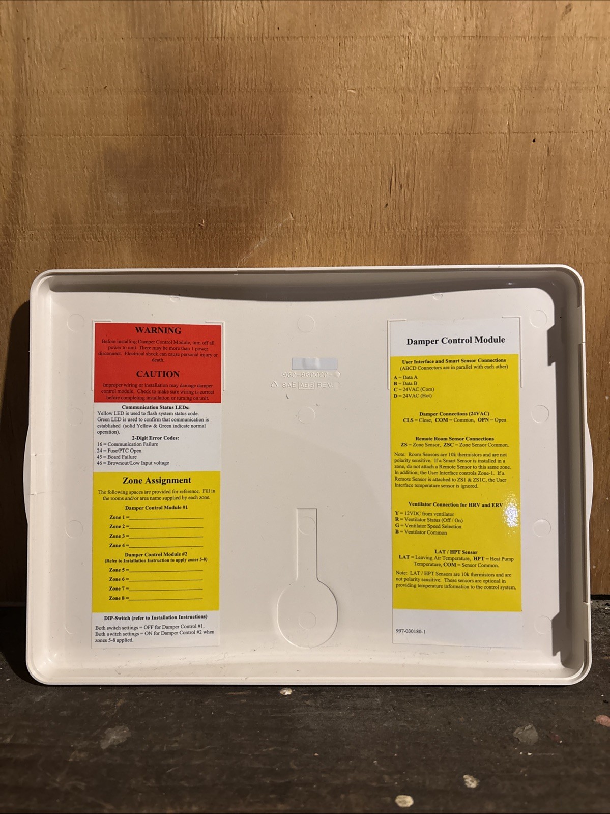 Carrier SYSTXCC4ZC01 Infinity4-Zone Control Panel