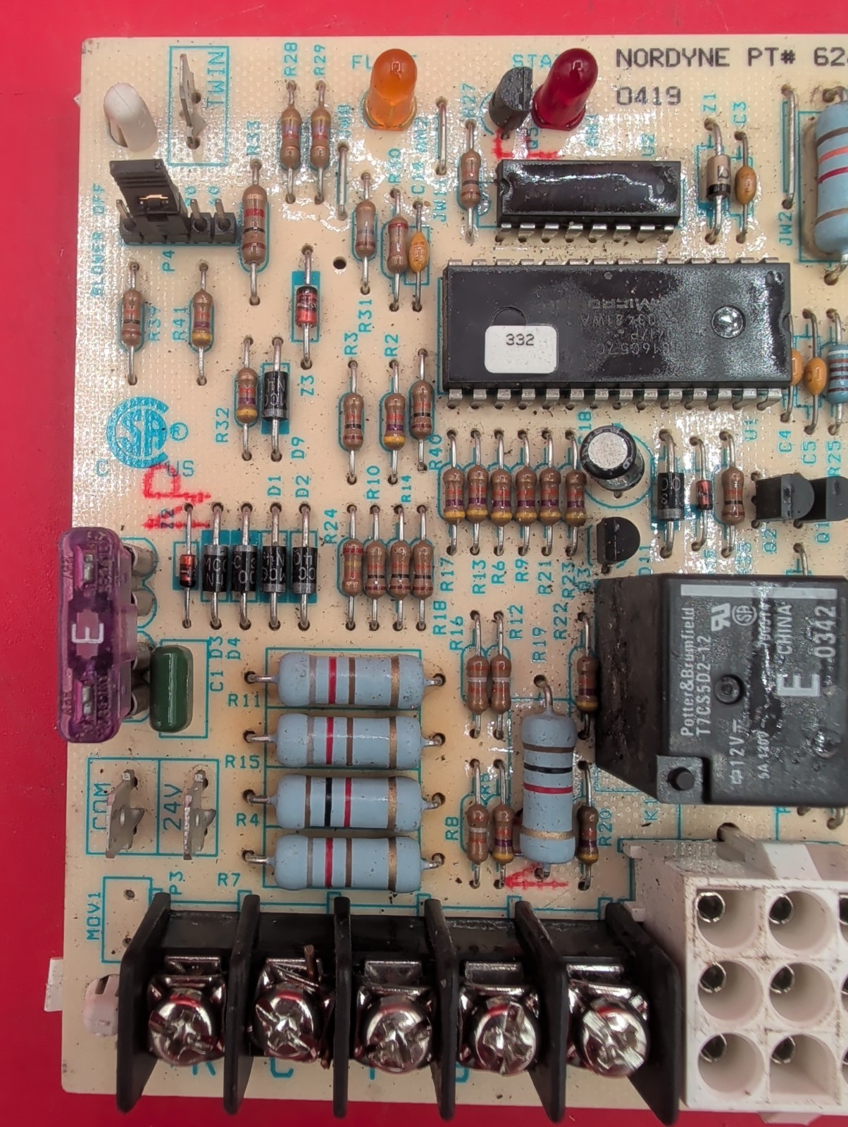 NORDYNE 624631-A Furnace Control Circuit Board 1012-955A