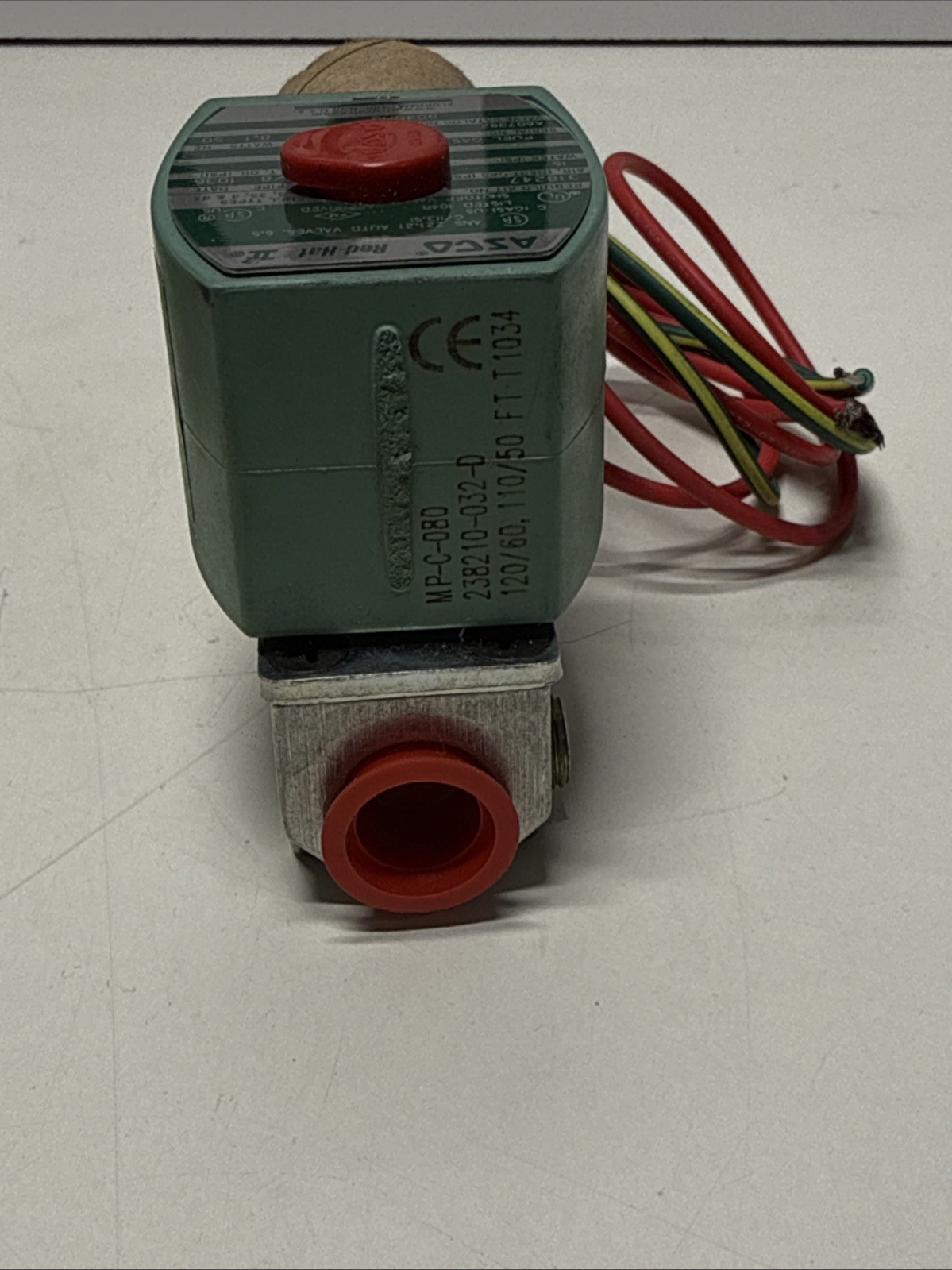 Asco 8040H8 RedHat 3/8″NPT Inline Solenoid Valve 120volt/60hz Coil