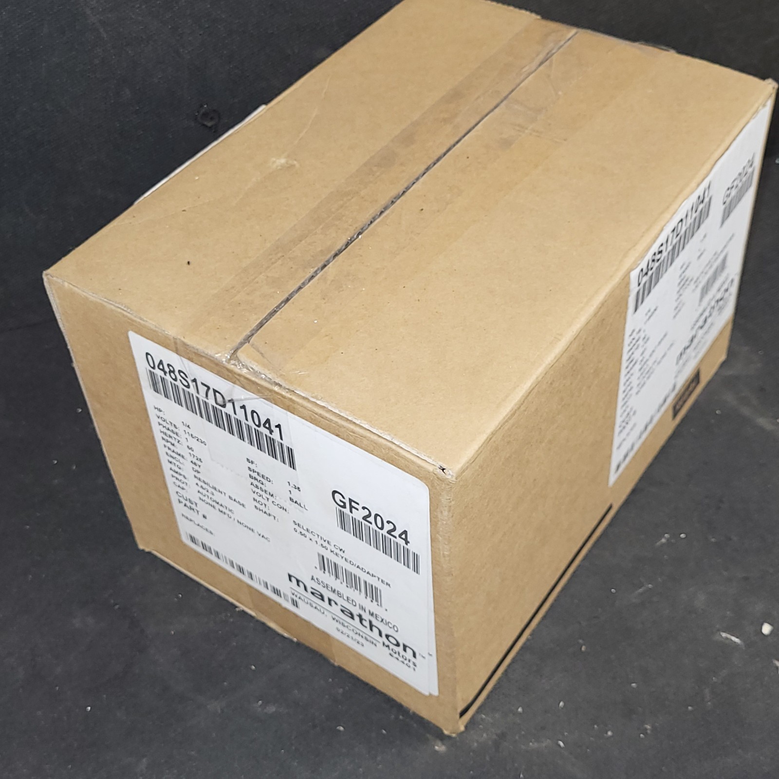 Marathon GF2024 Motor, 1/4 HP, 1725 RPM, FRAME: 48Y, 1 SP, 1PH