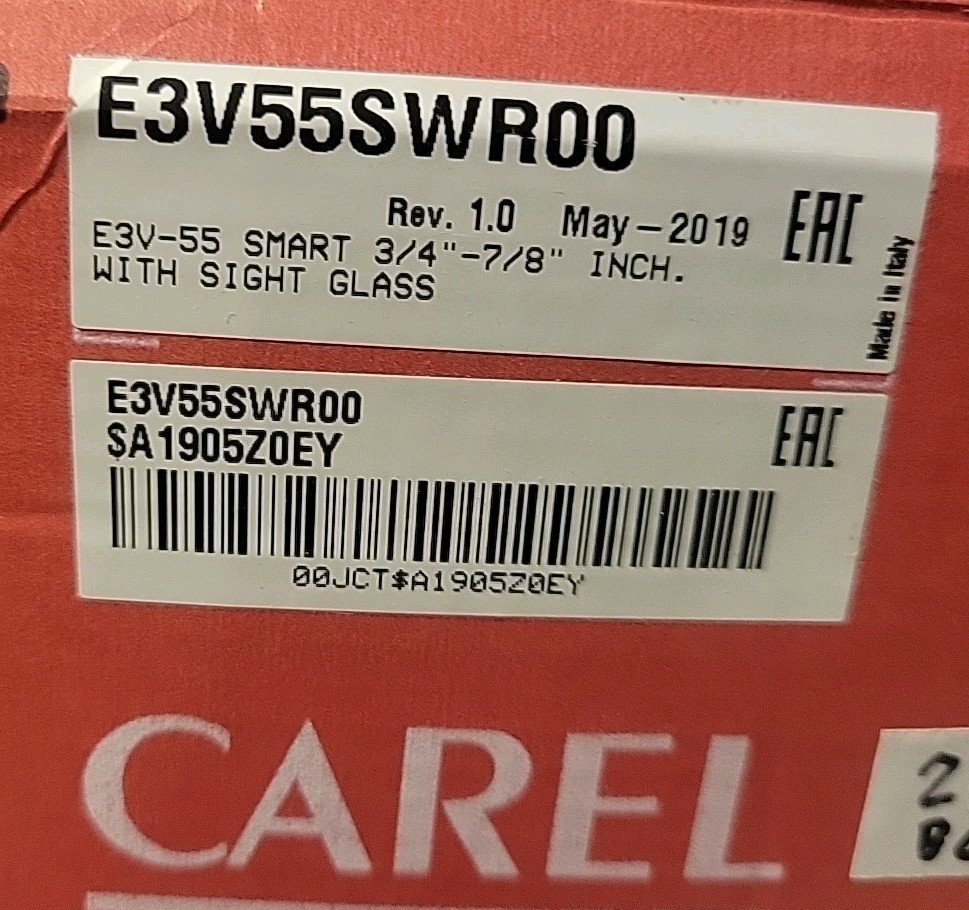 Carel E3V55SWR00 Electronic Expansion Valve 3/4 – 7/8 W/Sight Glass