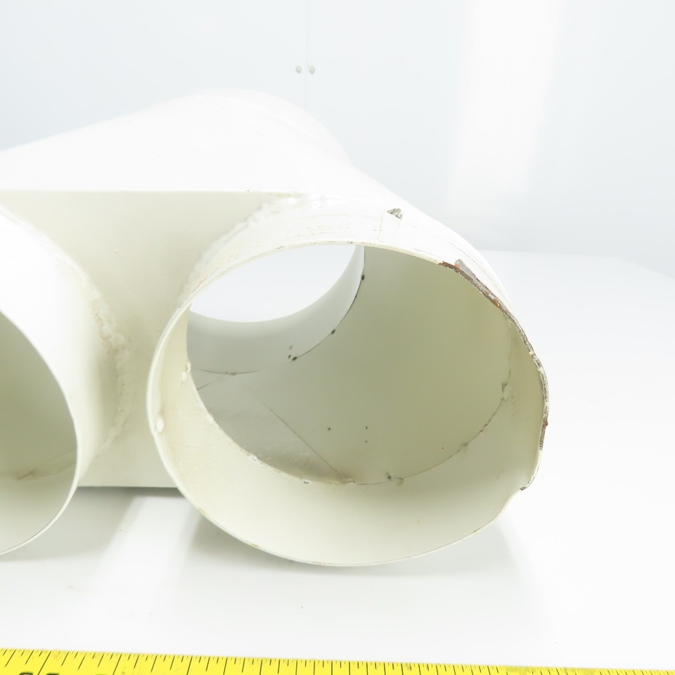 8″ OD Inlet (2) 6″ Outlet Steel Y Duct Connector 11-3/8″ OAL