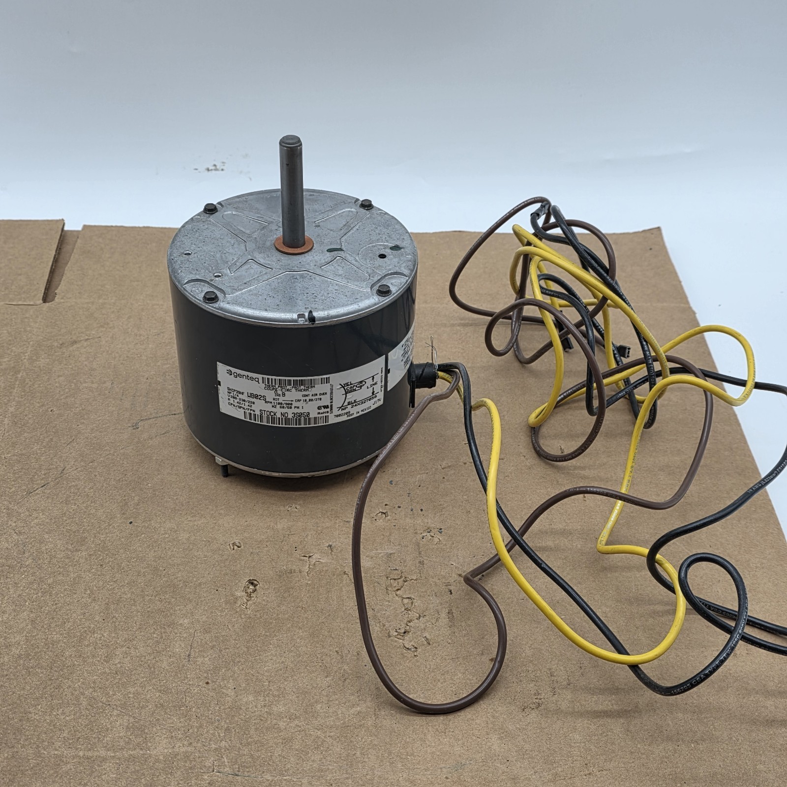 Genteq UB02S Condenser Fan Motor 1/4HP 208-230V 1100RPM 5KCP39HF HVAC OEM