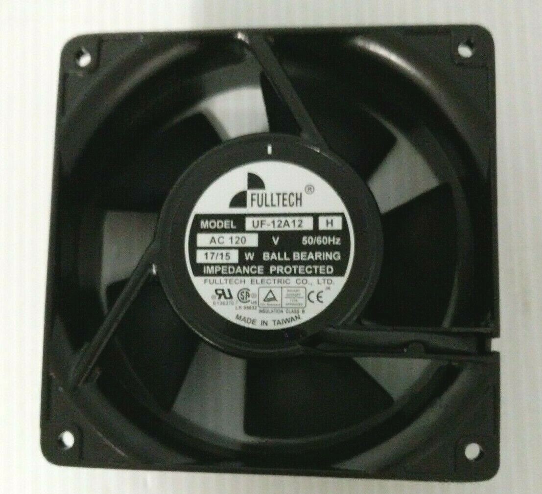 2X PCS FullTech UF-12A12 H Fan 120mm 120VAC 50/60HZ 17/15W Ball Bearing 2-Pin