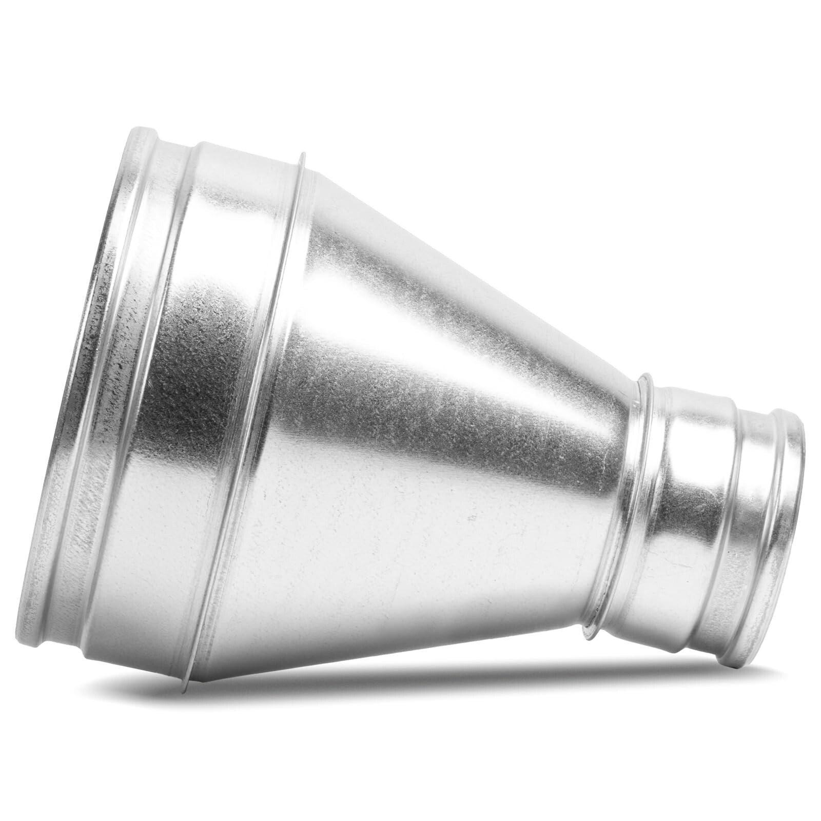 8″ to 4″ Inch Ventilation Duct Reducer – Galvanized Steel Round Connector – D…