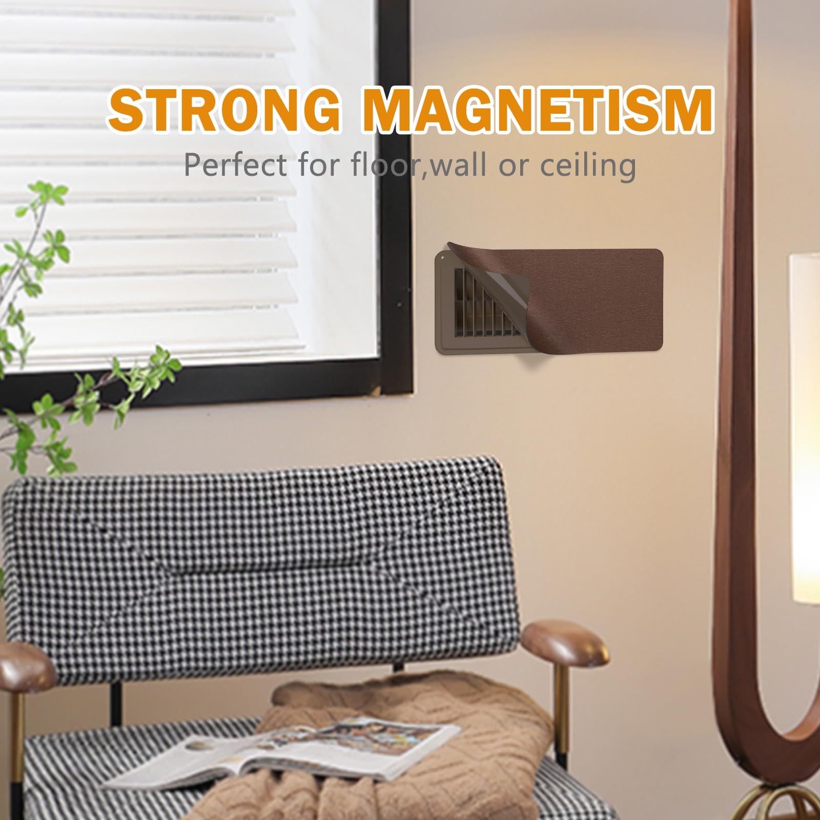 2 Pack Magnetic Vent Covers for Home 5.5″ x 12″ 2 Pack-Bronze, Bronze