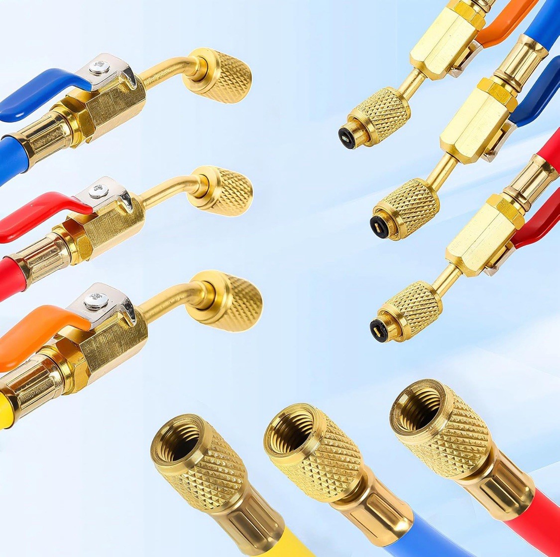 29986 Plus II 1/4″ Charging Hose Set 72″ with Compact Ball Valve