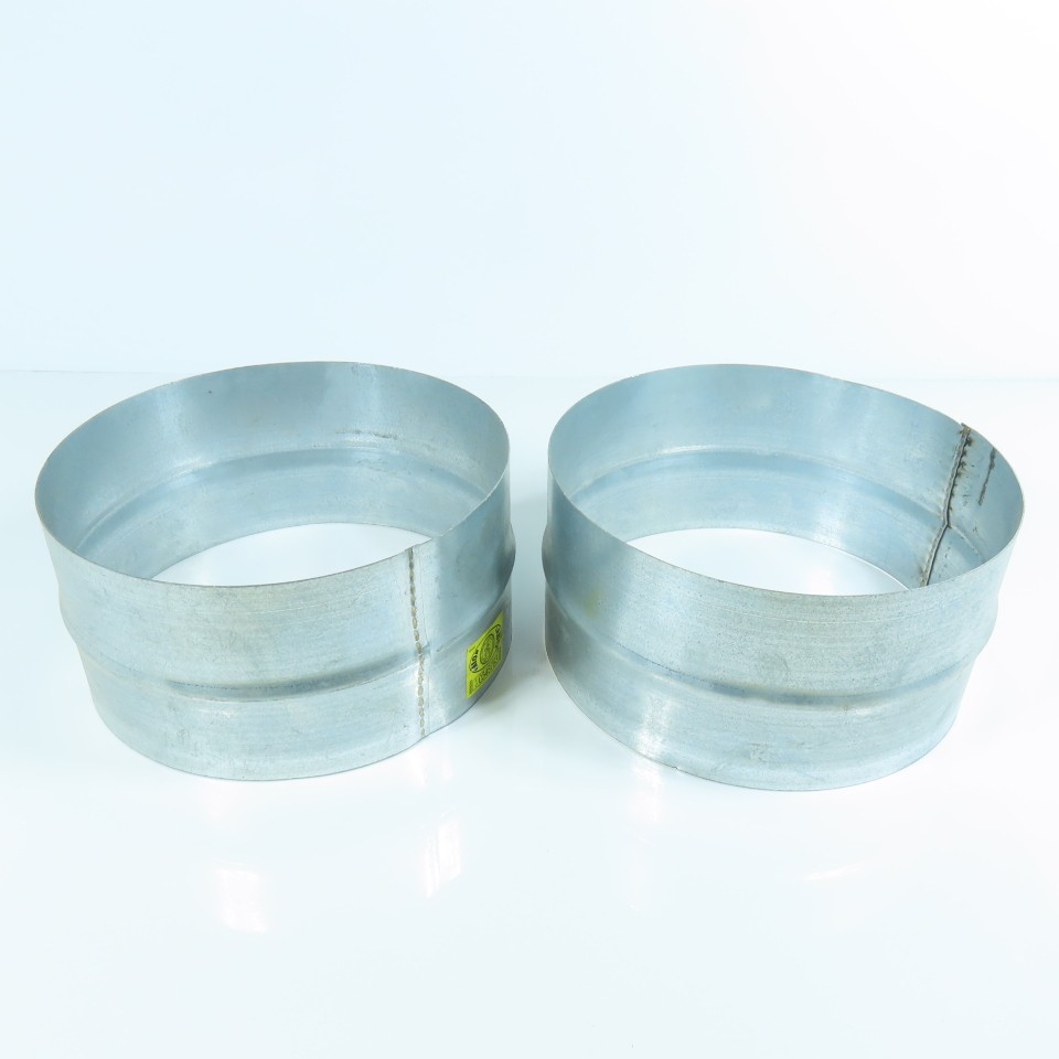 8″ Galvanized Steel Round Duct 24 Gauge Extension/Coupling Lot of 2