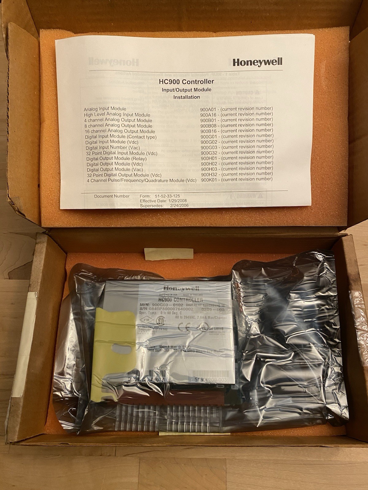 Honeywell HC900 Controller 900G03-0102 Digital Input