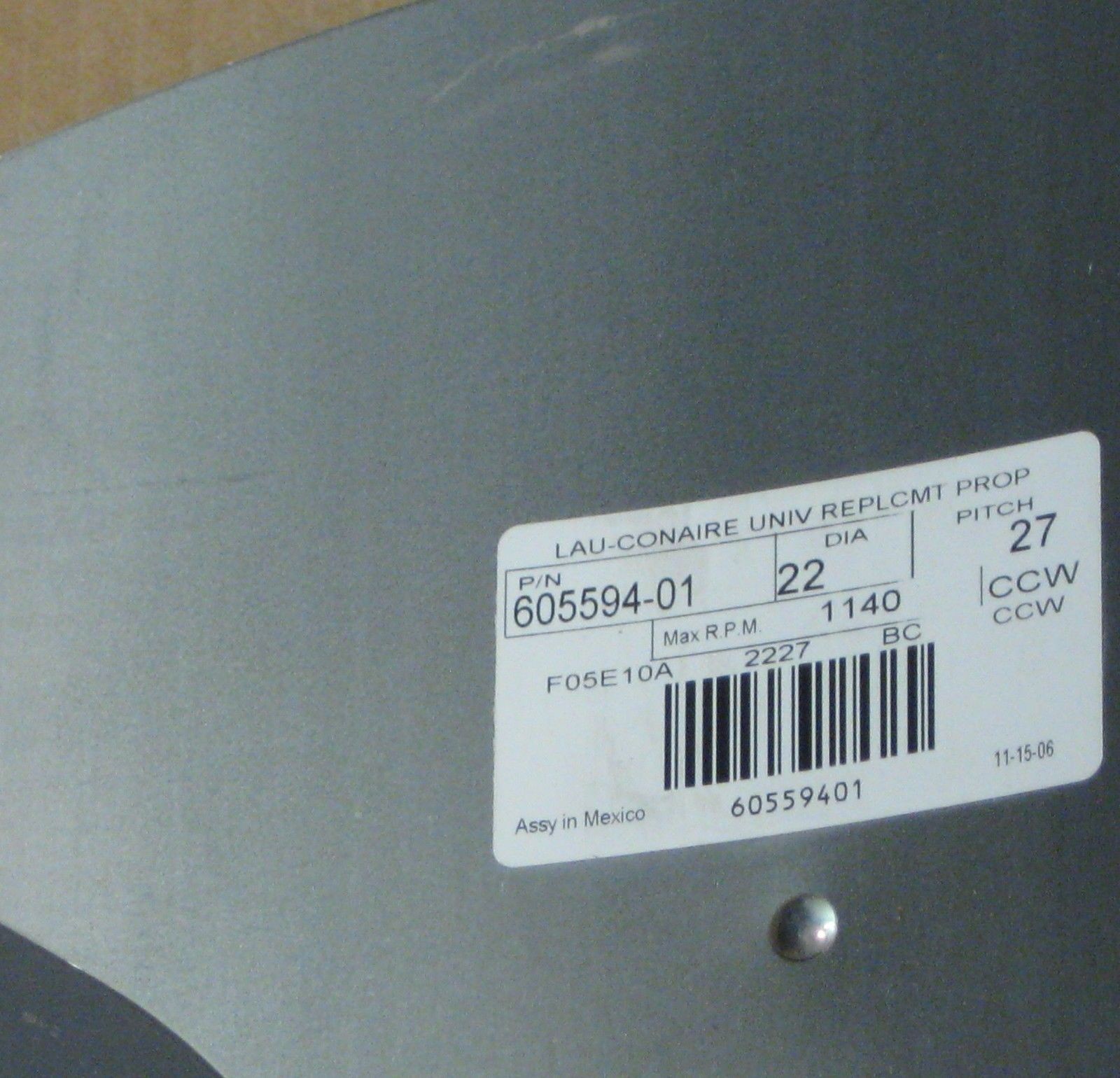 Lau 60559401 22″ Fan Blade CCW Rotation 27 Degree Pitch 4 Blades