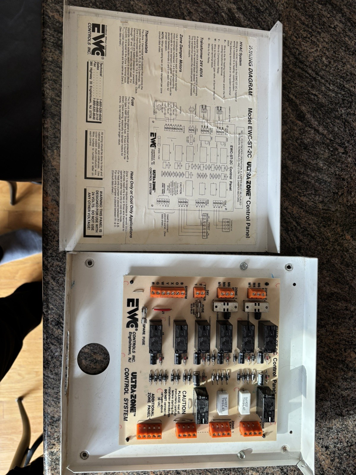 ULTRA ZONE EWC-ST-2C Two Zone Damper Control Board