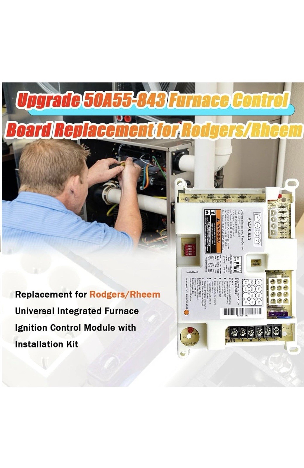 White-Rodgers 50A55-843 Furnace Control Board