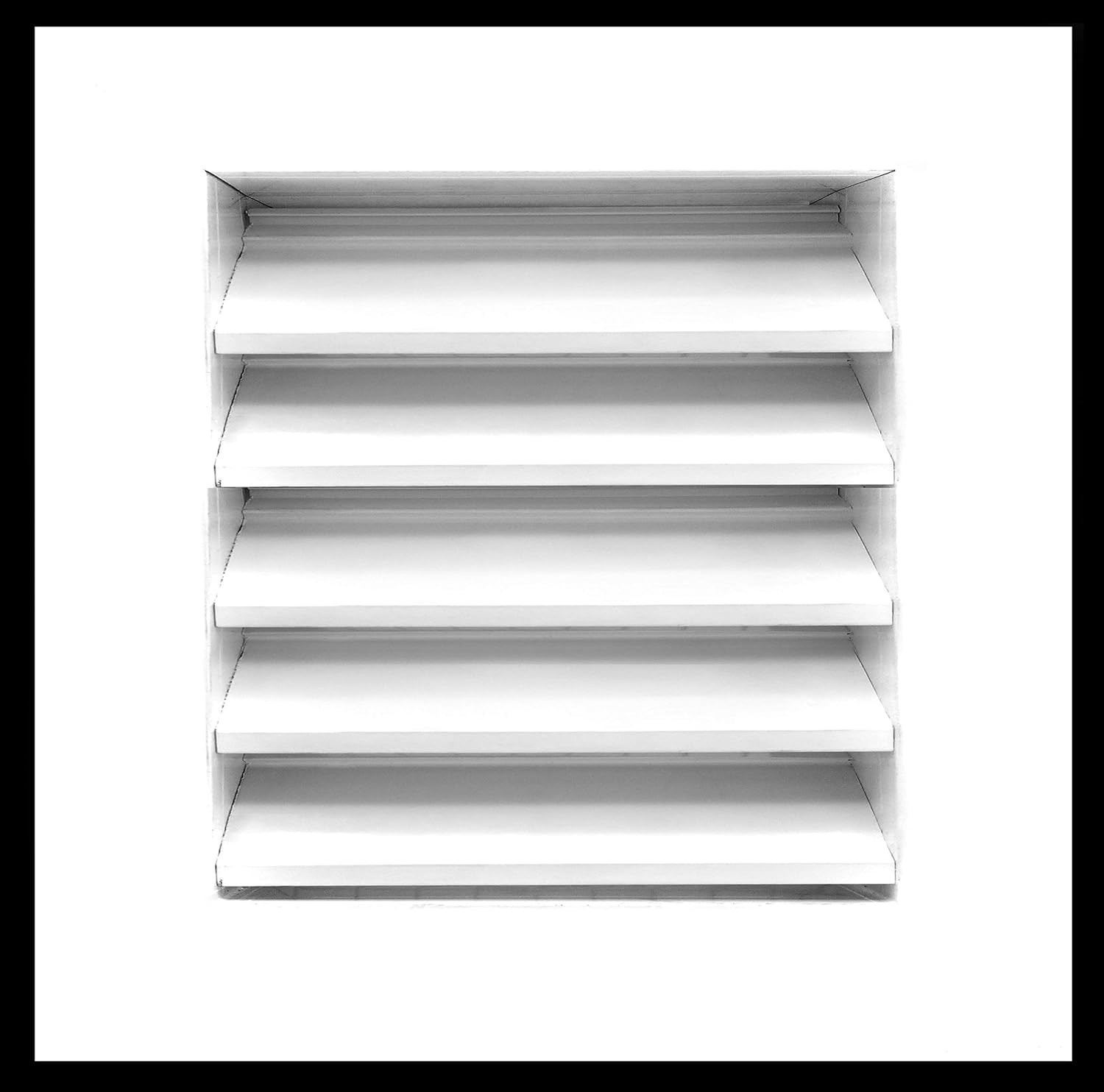 HVAC Premium 12″W x 12″H Aluminum Exterior Gable Louver Vent for Walls & Crawl..