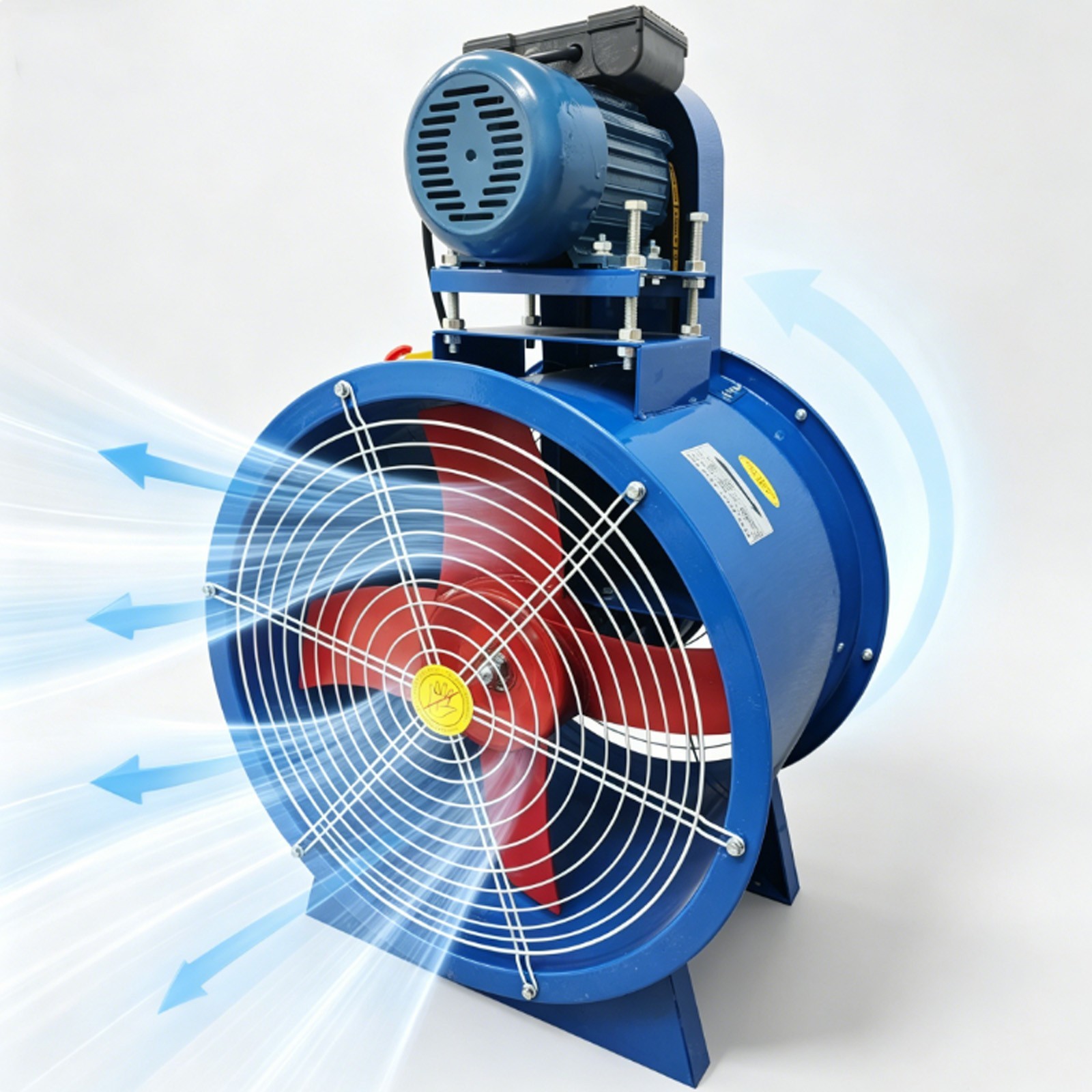 220V 750W 20″ Axial Blower Fan External Motor 4738CFM Industrial Ventilation