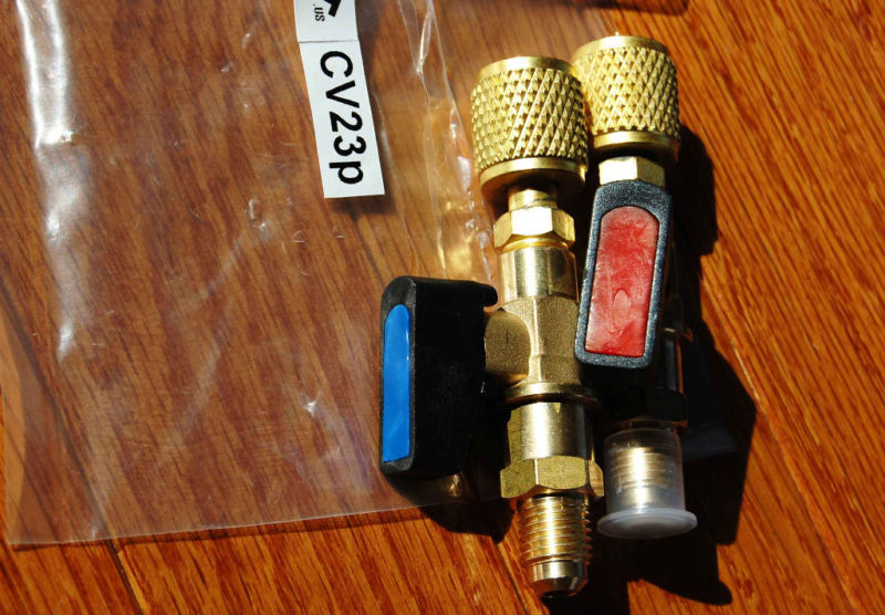 R410a System Manifold Gauge Tool Adapter HVAC/AC Valve 1/4MFL 5/16″SAE FFL Flare