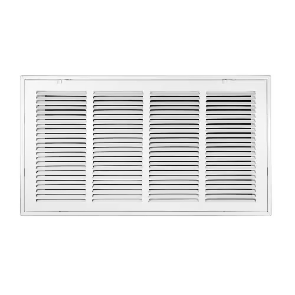 24 In. X 12 In. Square Hinged Return Air Filter Grille of Steel in White