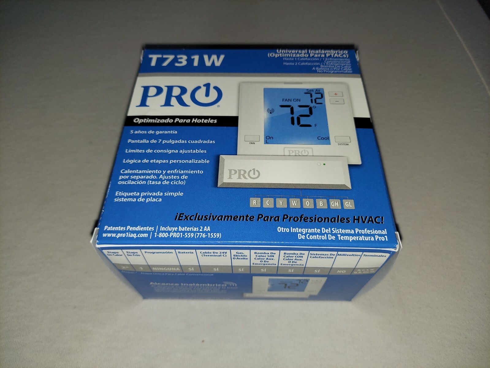 Pro1 IAQ T731W Low Voltage Thermostat – 2 H 1 C – Hardwired/Battery – 24VAC