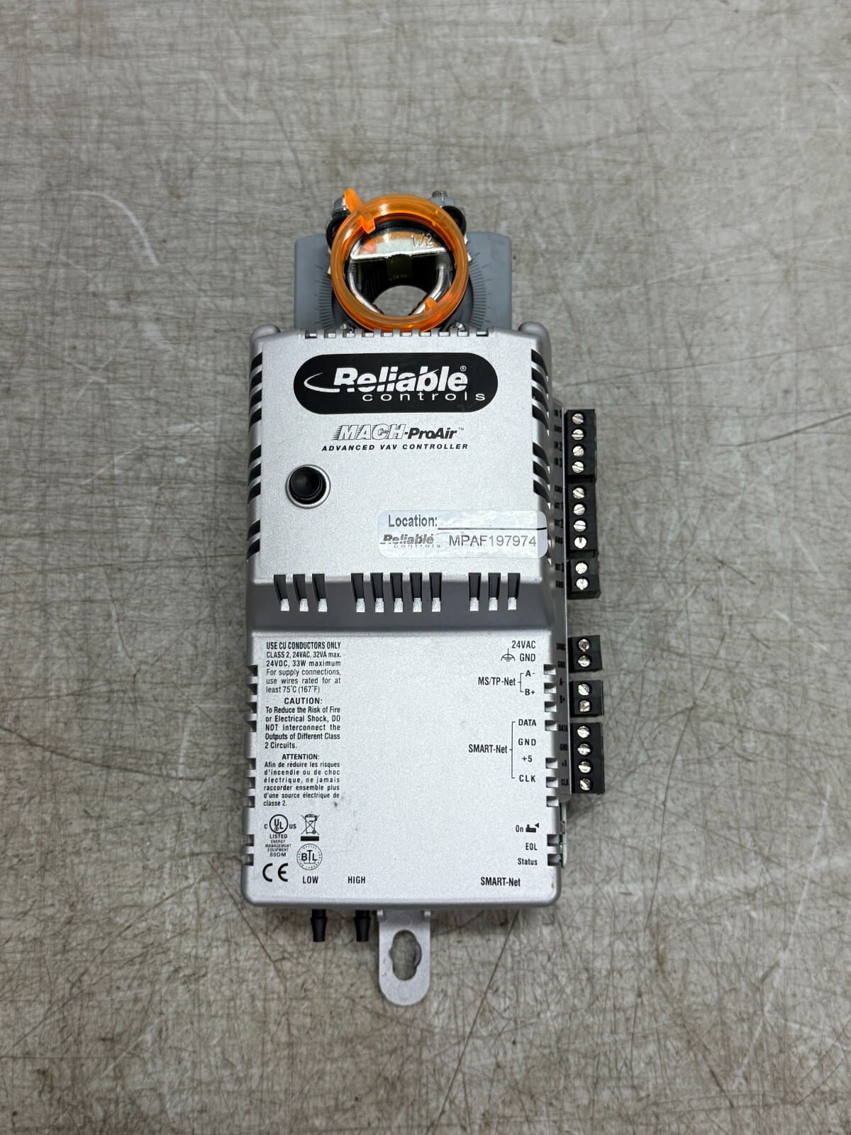 Reliable Controls Mach-ProAir BACnet Building VAV Controller MPA33-A Output
