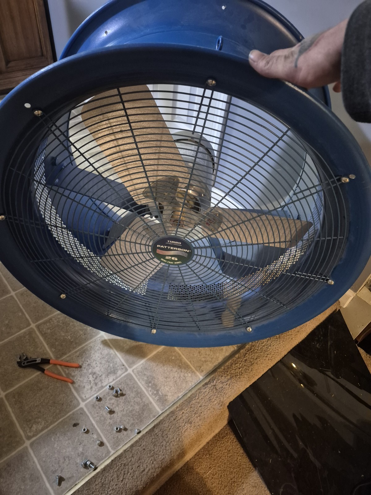 Patterson 26″ Industrial Fan, 7650 CFM, 3 Phase, 208-230/460V