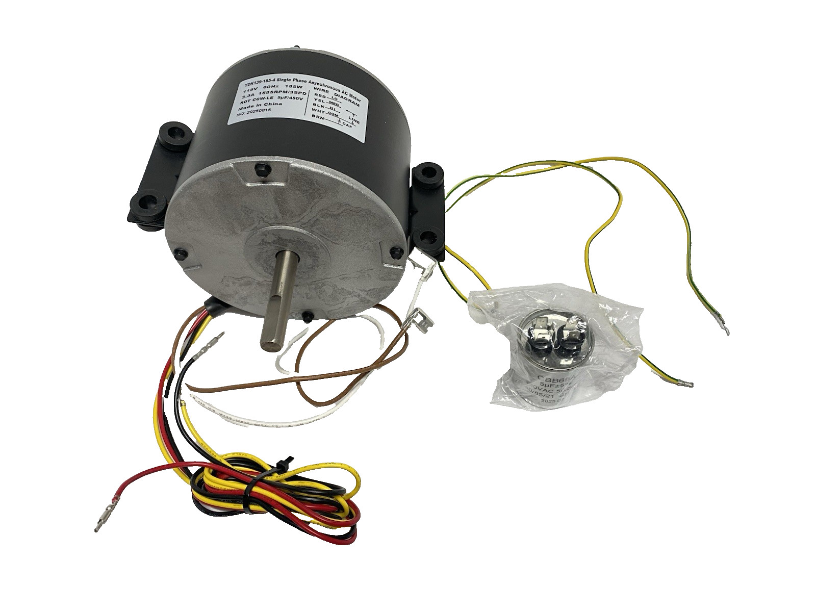 YDK139-185-4 1 Phase Asynchronous AC Motor 115V 60Hz 185w 1585 RPM Replacement