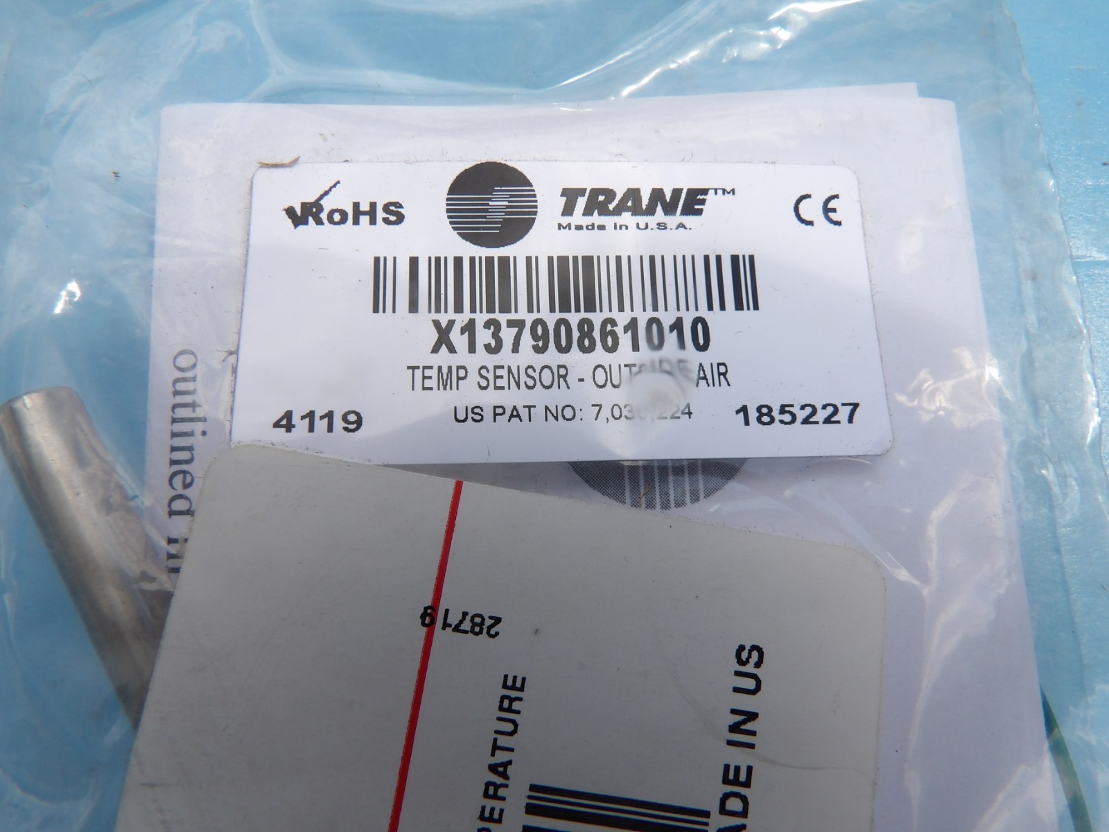 NEW in Sealed Plastic TRANE X13790861010 Temp Sensor Sen01543