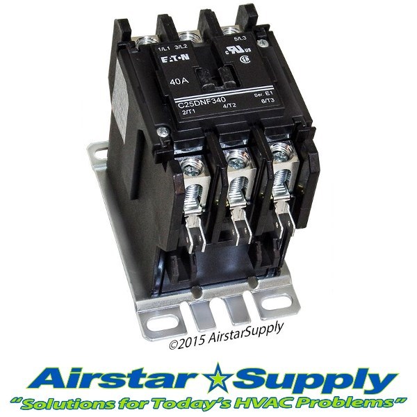 C25DNF340A Eaton / Cutler Hammer Contactor – 40 Amp 3 Pole 110/120V Coil
