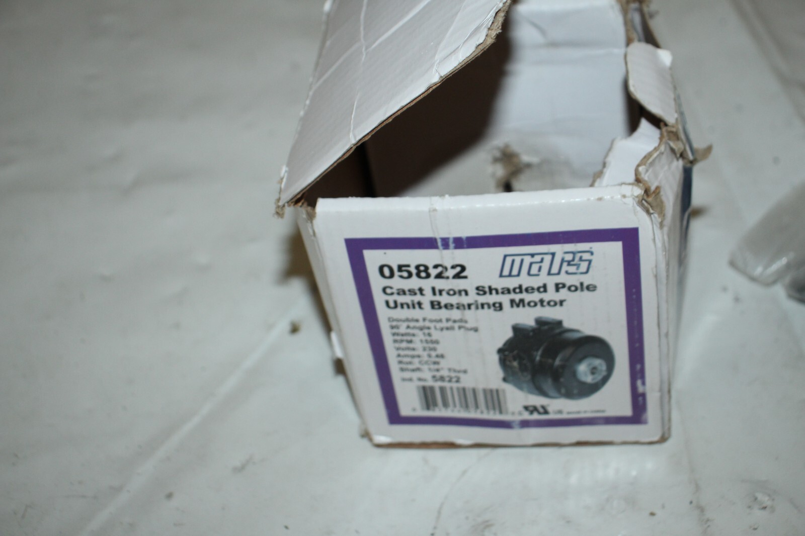 Mars Cast Iron Shaded Pole Unit Bearing Motor 05822