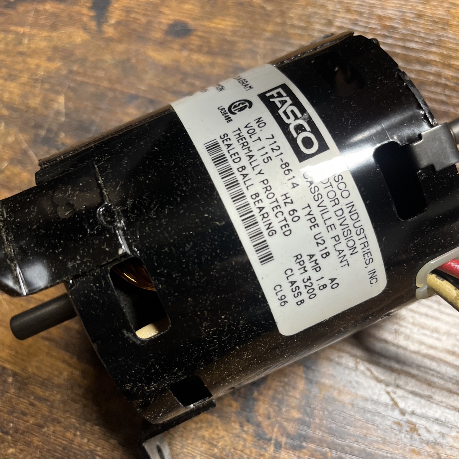 Fasco 7121-8614 Type U21B Draft Inducer Motor