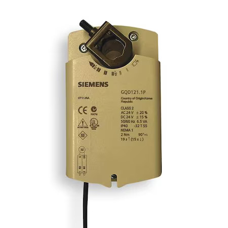 Siemens Gqd121.1P Electric Actuator, 20 In.-Lb., 24Vac/Dc