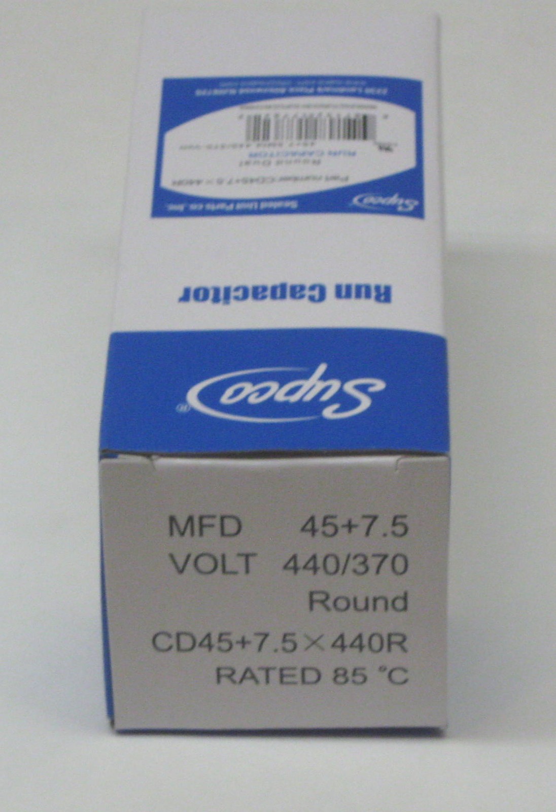 Air Conditioning HVAC Round Dual Motor Run Capacitor 45 + 7.5 MFD 440 Volt