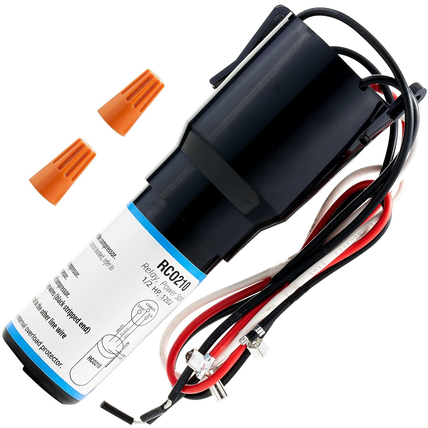 RCO210 3 N’ 1 Relay Overload and Start Capacitor 1/3 to 1/2 HP 115 VAC RC0210
