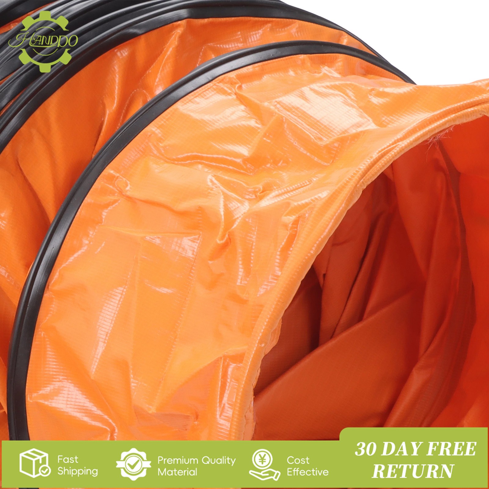 10″×25ft PVC Flexible Duct Hose, HVAC Duct Hosing Flame Retardant for Ventilator