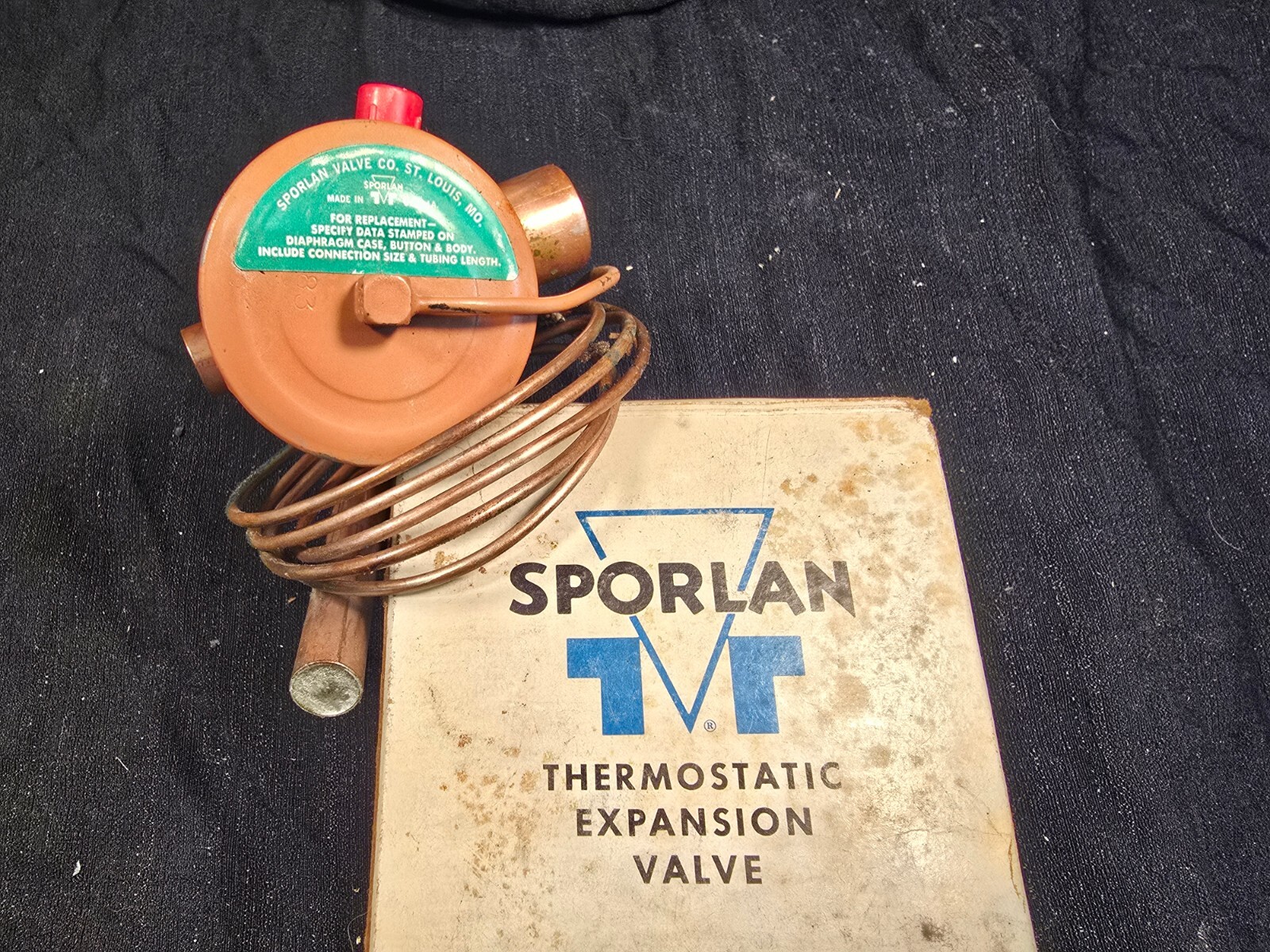 SPORLAN SVE5GA Thermostatic Expansion Valve 1/2″ Inlet: 7/8″ Outlet (NOS)