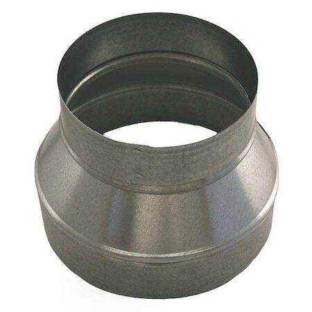 Greenseam Grr10p6pga26 Round Reducer, 10 In X 6 In Duct Dia, Galvanized Steel,