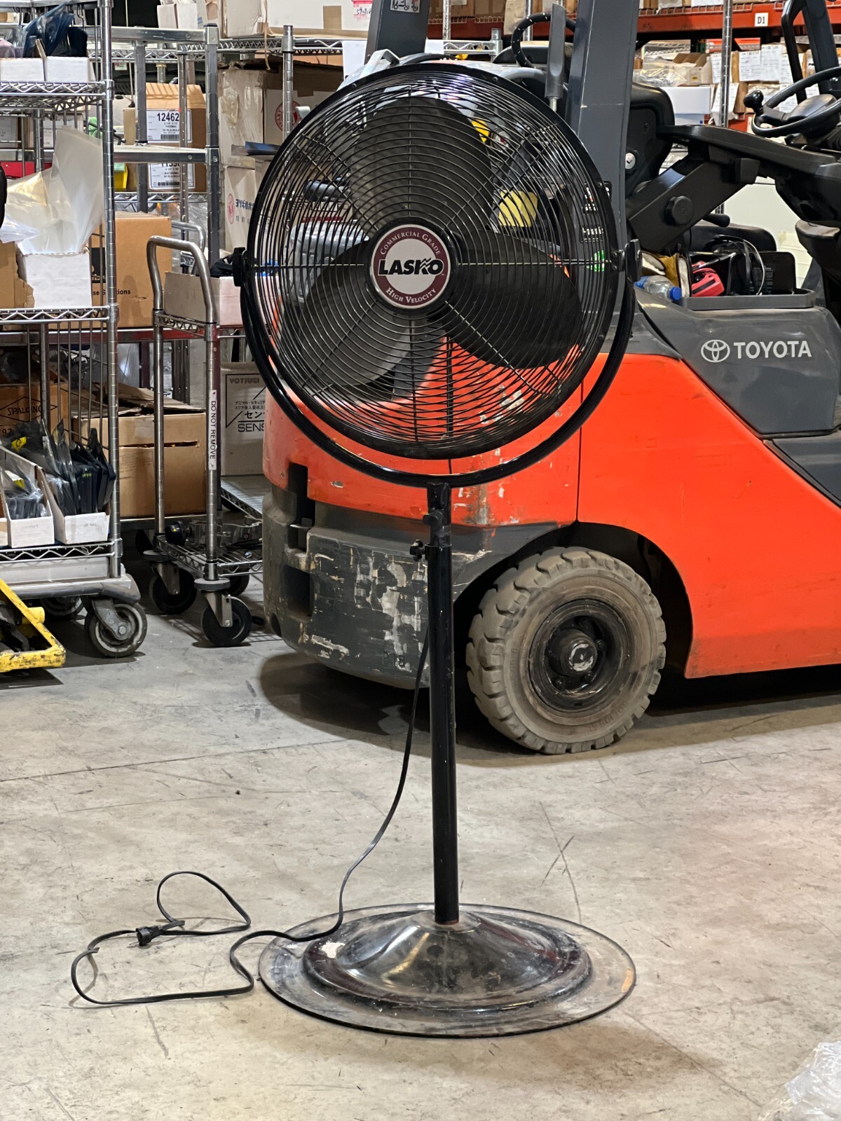 Lot of 2 Lasko Model 2420 Fans 24″ Commercial Grade Pedestal Utility Fan